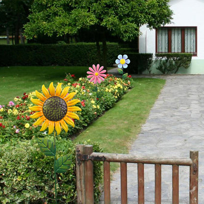 Skorter | 3 Pcs - Metal Flower Garden Stake