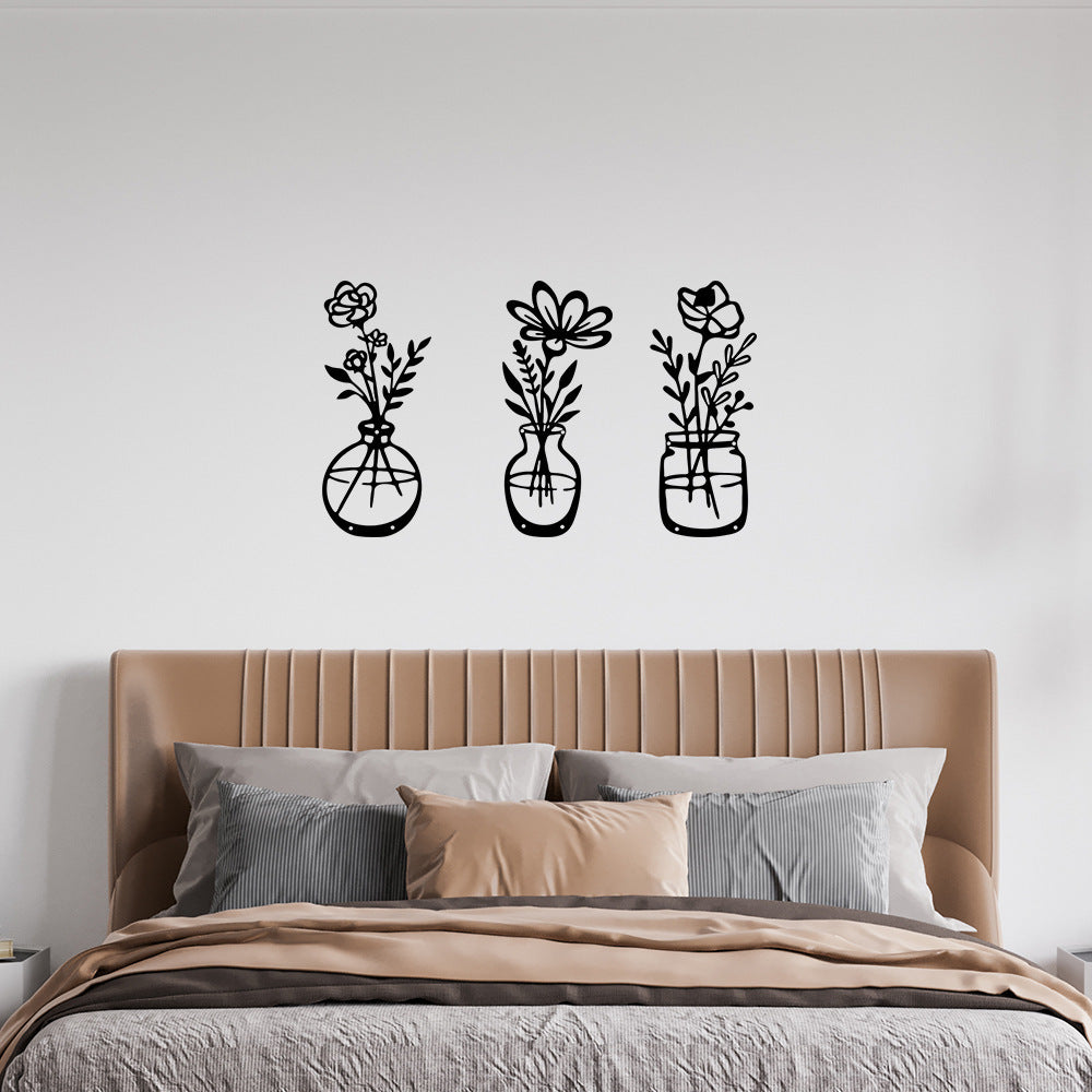 Skorter | 3 Pieces - Metal Flower Wall Decor