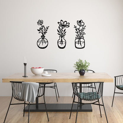 Skorter | 3 Pieces - Metal Flower Wall Decor