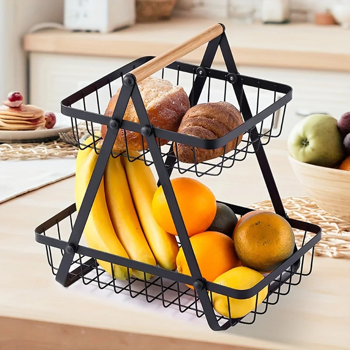 Skorter | 3-Tier Fruit Basket Stand – Space-Saving Kitchen Storage