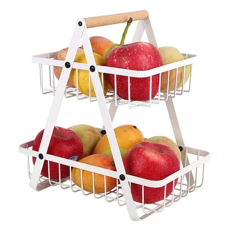 Skorter | 3-Tier Metal Fruit Basket for Kitchen Counter