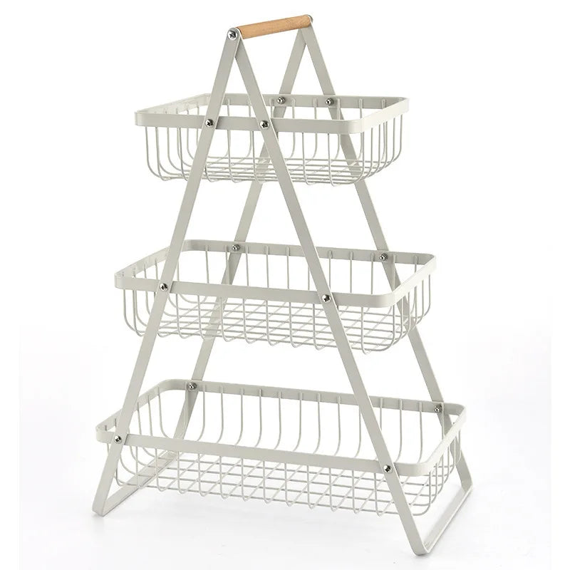 Skorter | 3-Tier Fruit Basket Stand – Space-Saving Kitchen Storage