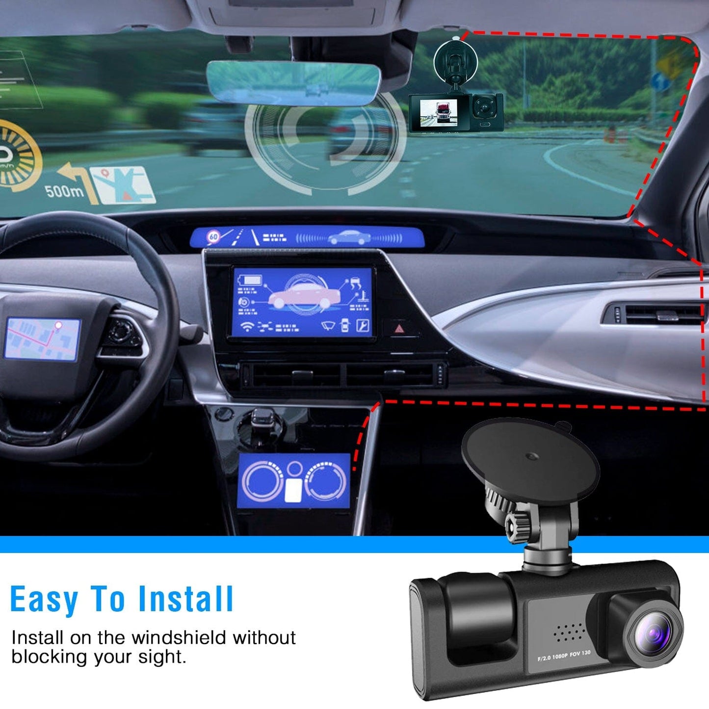 Skorter | 3-channel car DVR dashboard camera video recorder