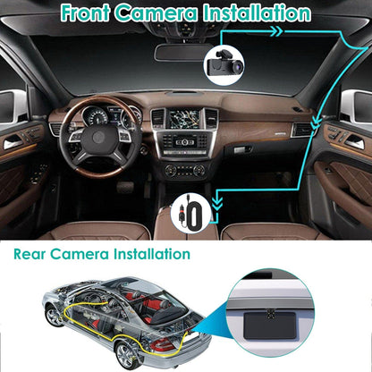 Skorter | 3 Channel Dash Cam Front Inside Back Vehicle Driving Recorder Car DVR