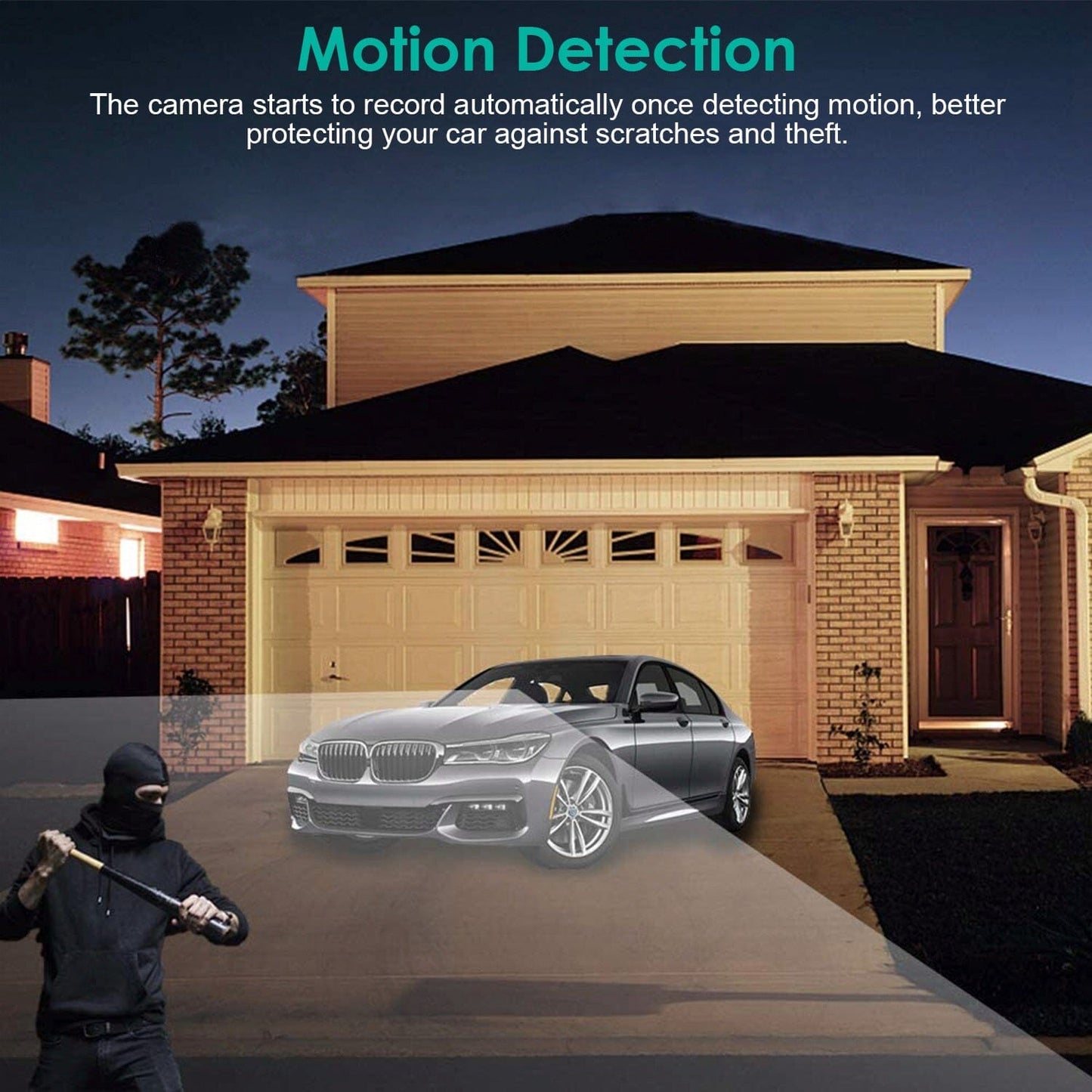 Skorter | 3 Channel Dash Cam Front Inside Back Vehicle Driving Recorder Car DVR