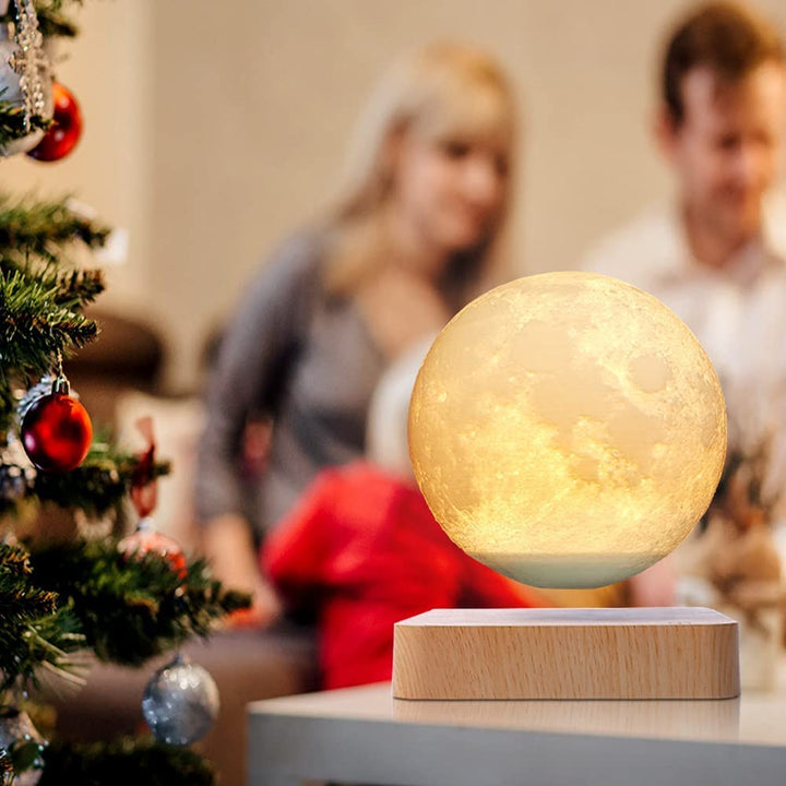 3 Color Rotating Levitating Moon Lamp - SKØRTER