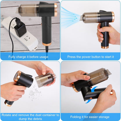 Skorter | 3-in-1 120W Portable Range Vacuum Cleaner with Brush Nozzle