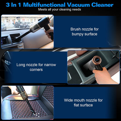 Skorter | 3-in-1 120W Portable Range Vacuum Cleaner with Brush Nozzle