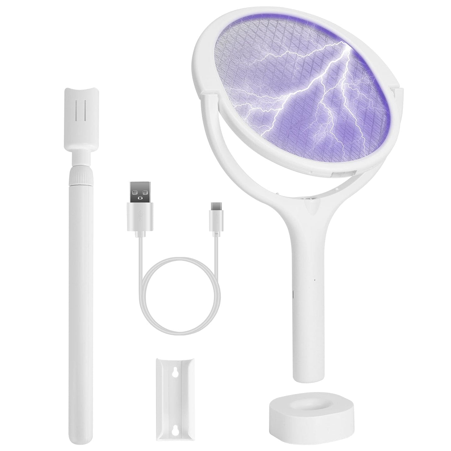 Skorter | 3-in-1 90º Rotating Electric Insect Killer Racket