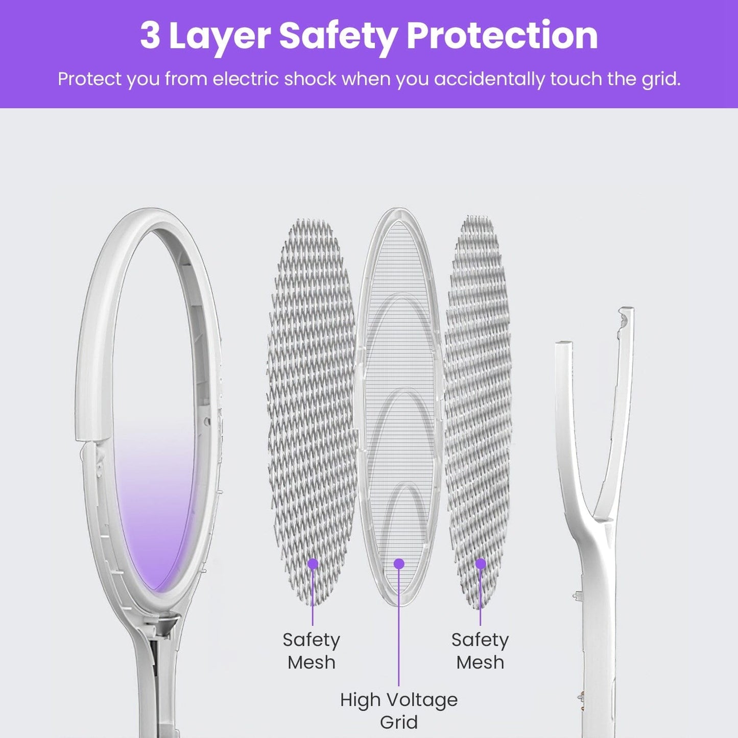 Skorter | 3-in-1 90º Rotating Electric Insect Killer Racket