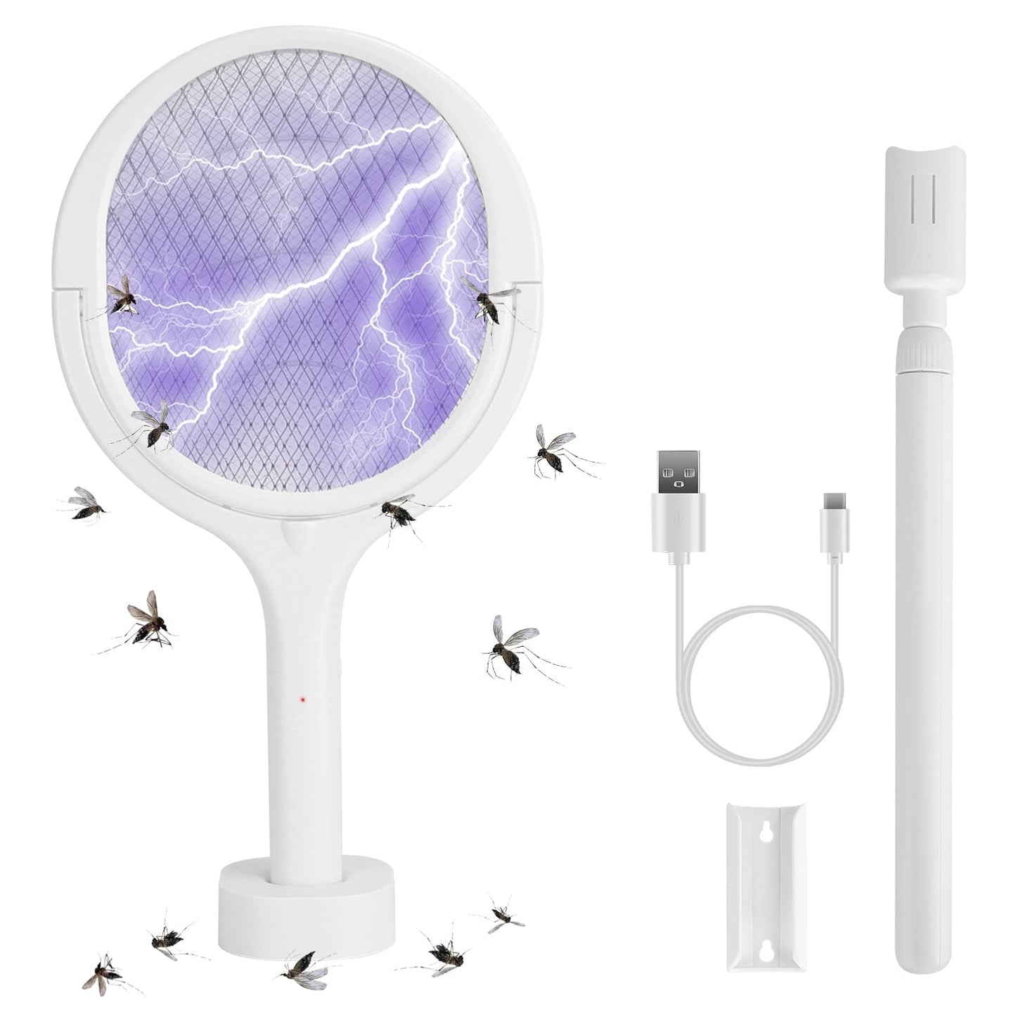 Skorter | 3-in-1 90º Rotating Electric Insect Killer Racket