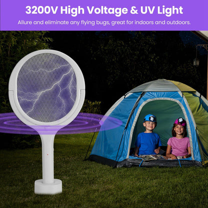 Skorter | 3-in-1 90º Rotating Electric Insect Killer Racket