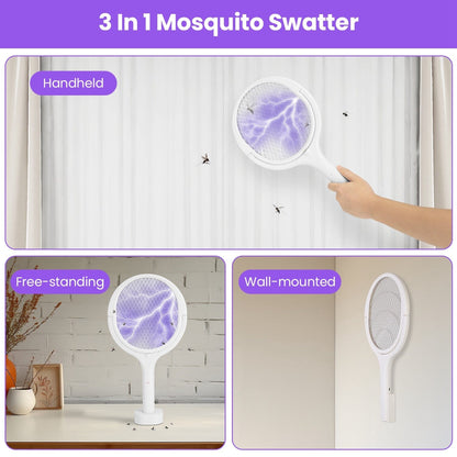 Skorter | 3-in-1 90º Rotating Electric Insect Zapper Racket
