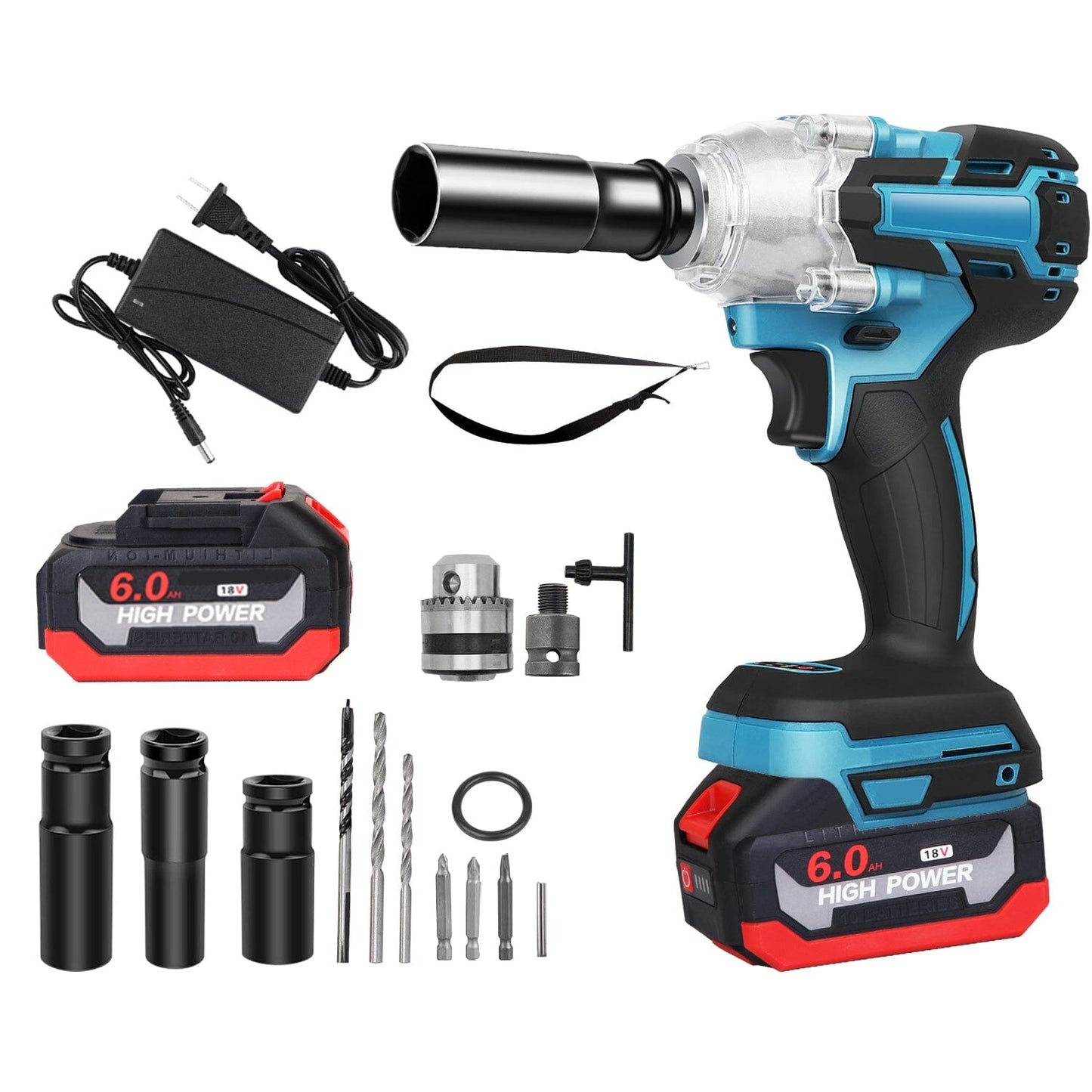 Skorter | 3-in-1 Wireless Electric Impact Driver Drill Screwdriver with Brushless Motor Max 3450RPM Variable Speed