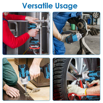 Skorter | 3-in-1 Wireless Electric Impact Driver Drill Screwdriver with Brushless Motor Max 3450RPM Variable Speed