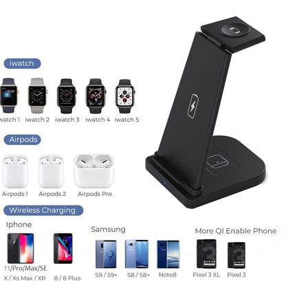 Skorter | 3-in-1 Foldable Fast Wireless Charger Holder