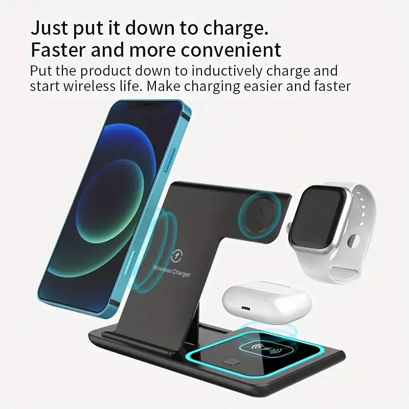 Skorter | 3-in-1 Foldsamboer Fast Wireless Charging Station