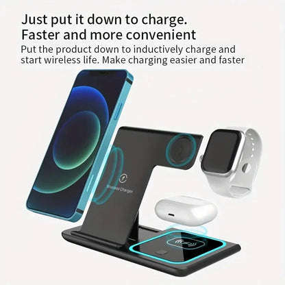 Skorter | 3-in-1 Foldsamboer Fast Wireless Charging Station