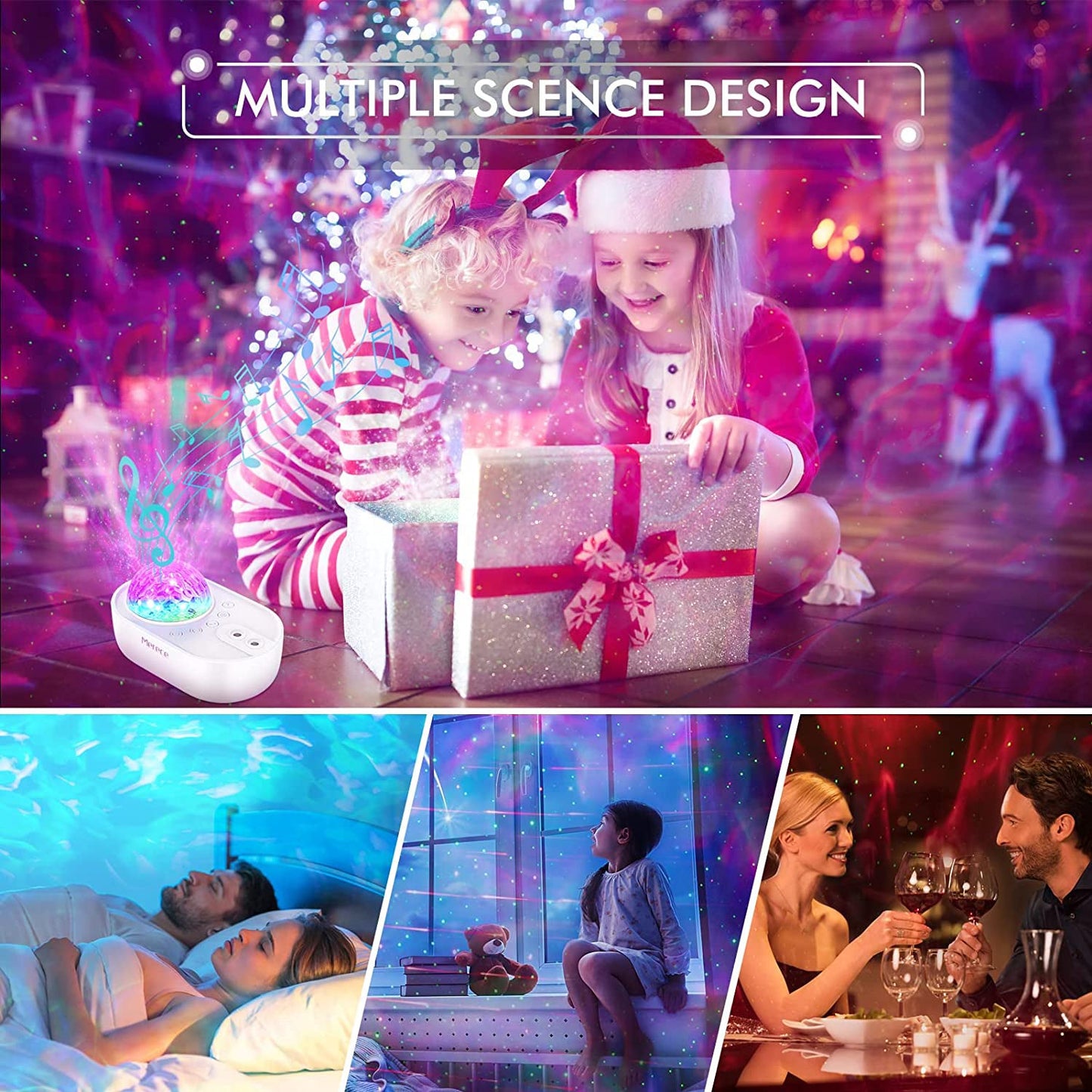 Skorter | 3-in-1 Galaxy Night Light Projector with Remote Control