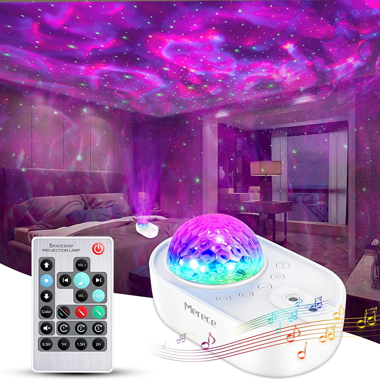Skorter | 3-in-1 Galaxy Night Light Projector with Remote Control