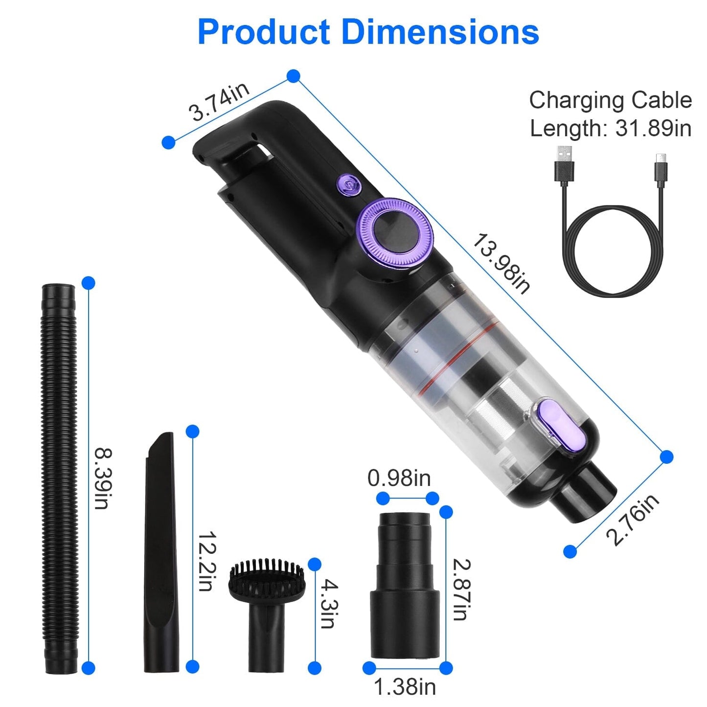 Skorter | 3-in-1 Handheld Wireless Car Vacuum