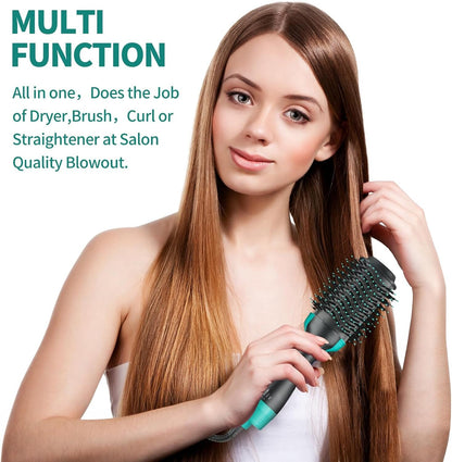 Skorter | 3-in-1 ionic straightening hot brush with anti-scald function