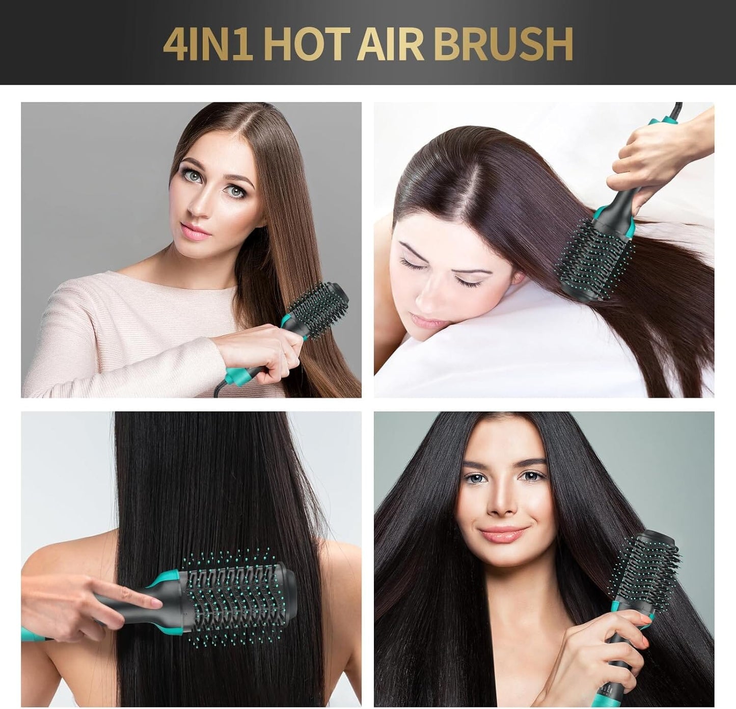 Skorter | 3-in-1 Ionic Straightening Warm Air Brush with Anti-Scald Function