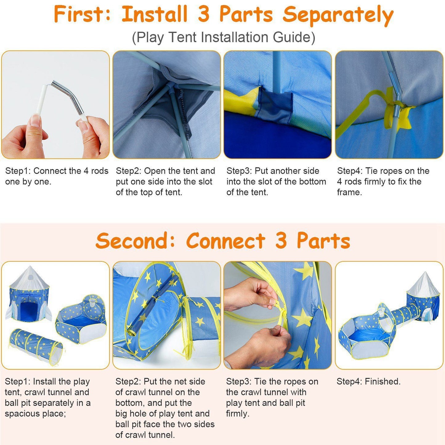 Skorter | 3-in-1 Kids Play Tent Ball Pit Set