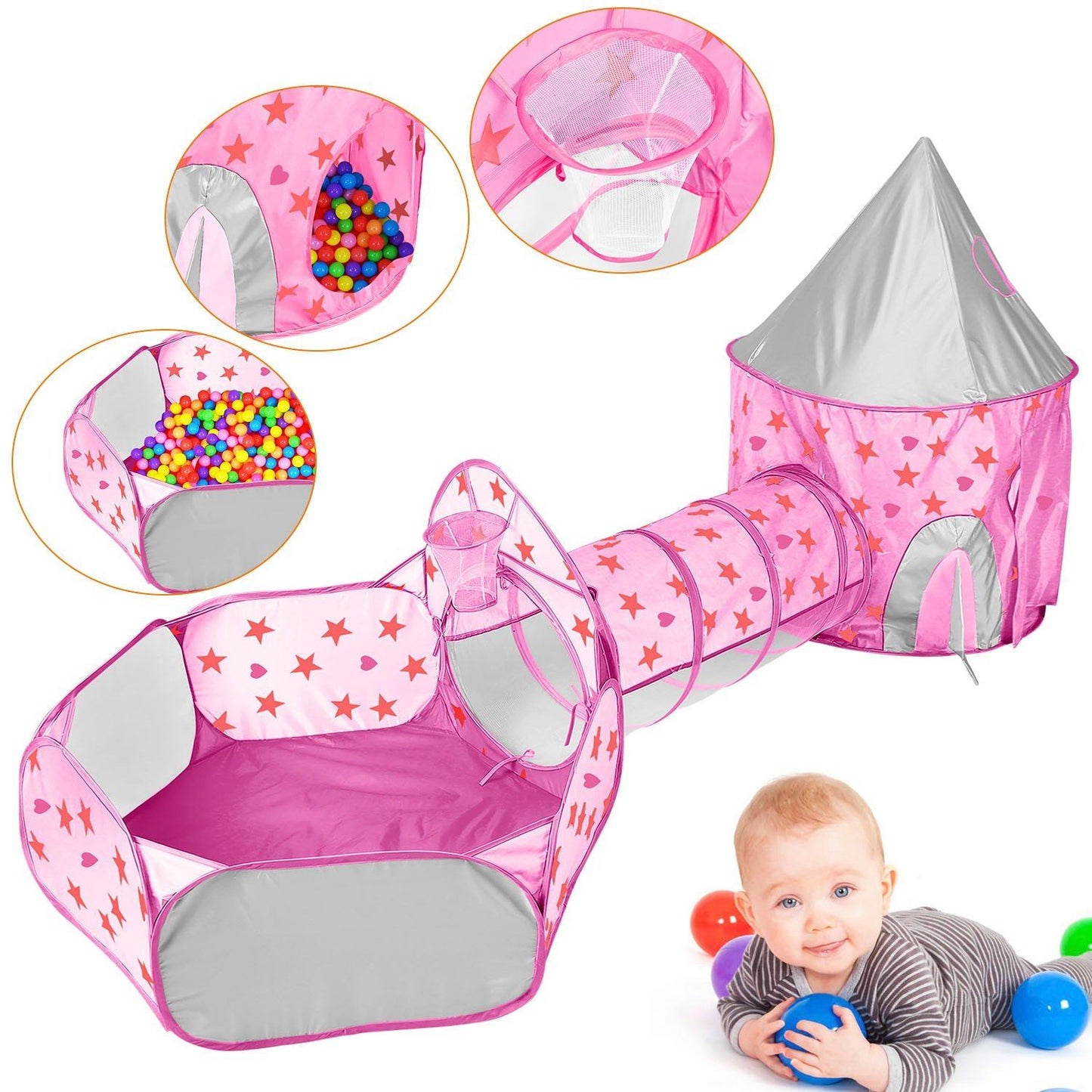 Skorter | 3-in-1 Kids Play Tent Ball Pit Set