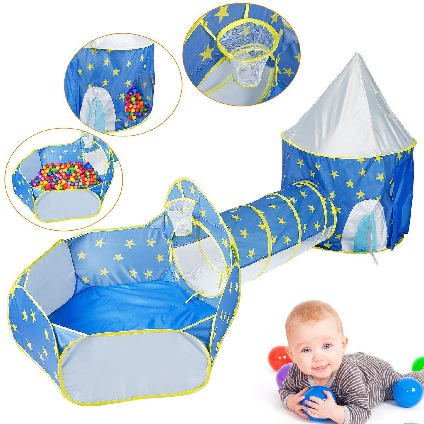 Skorter | 3-in-1 Kids Play Tent Ball Pit Set