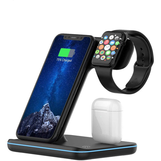 Skorter | 3-in-1 Qi-certified 15W fast charging station