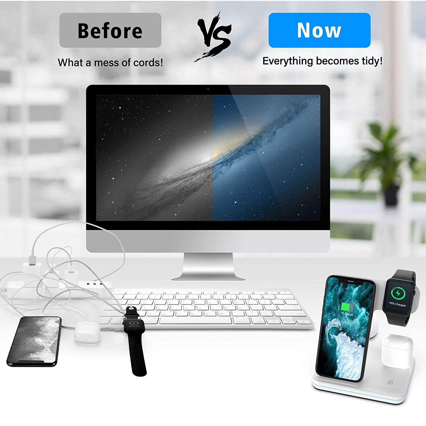 Skorter | 3-in-1 Qi-certified 15W fast charging station