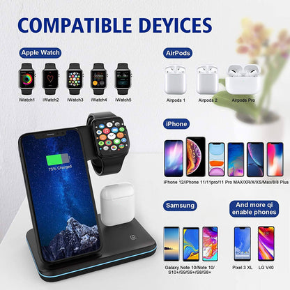 Skorter | 3-in-1 Qi-certified 15W fast charging station