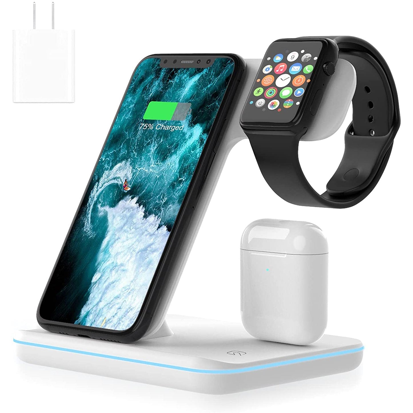 Skorter | 3-in-1 Qi-certified 15W fast charging station