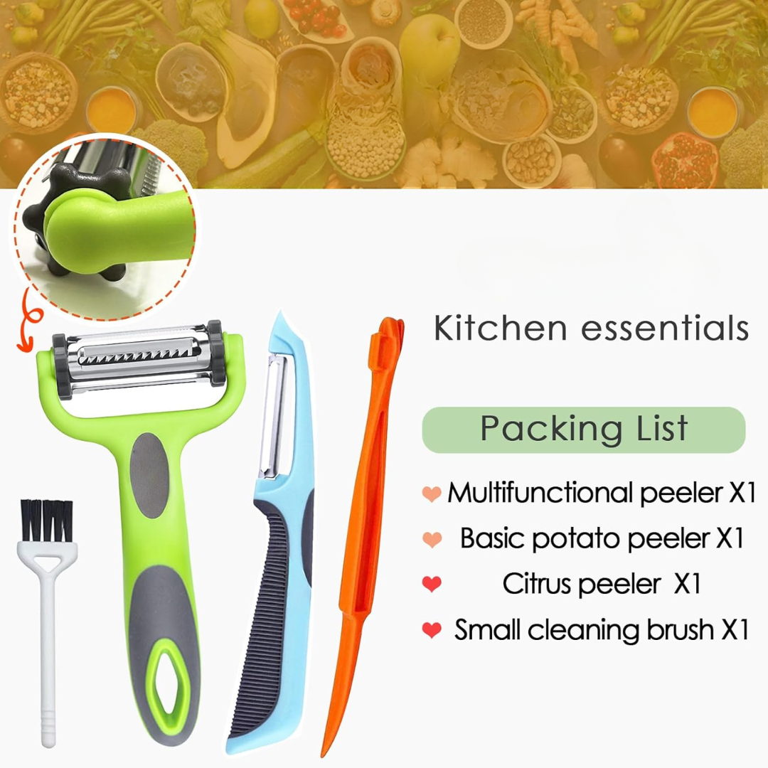 Skorter | 3-in-1 Vegetable Peeler with Julienne Blade