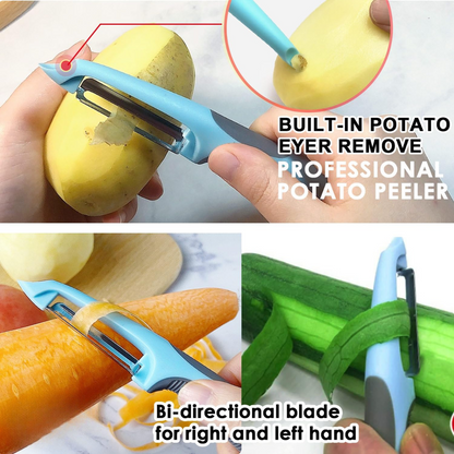 Skorter | 3-in-1 Vegetable Peeler with Julienne Blade