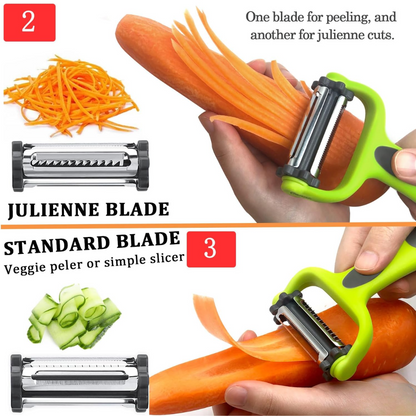Skorter | 3-in-1 Vegetable Peeler with Julienne Blade