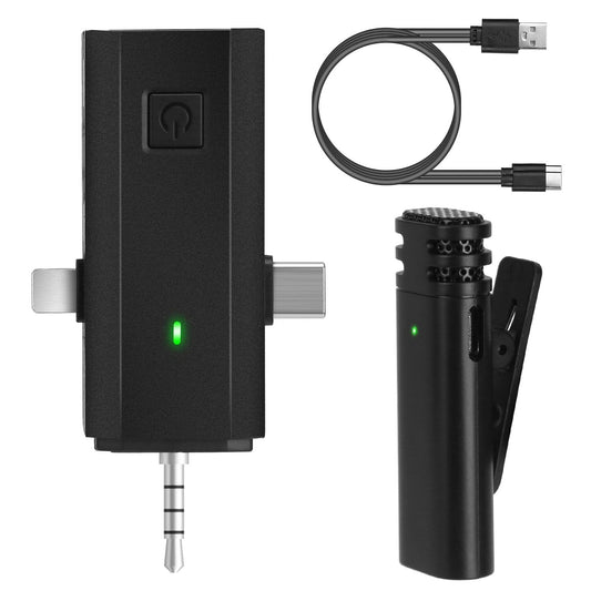 Skorter | 3-in-1 Wireless Clip Microphone Omnidirectional Noise Reduction Plug