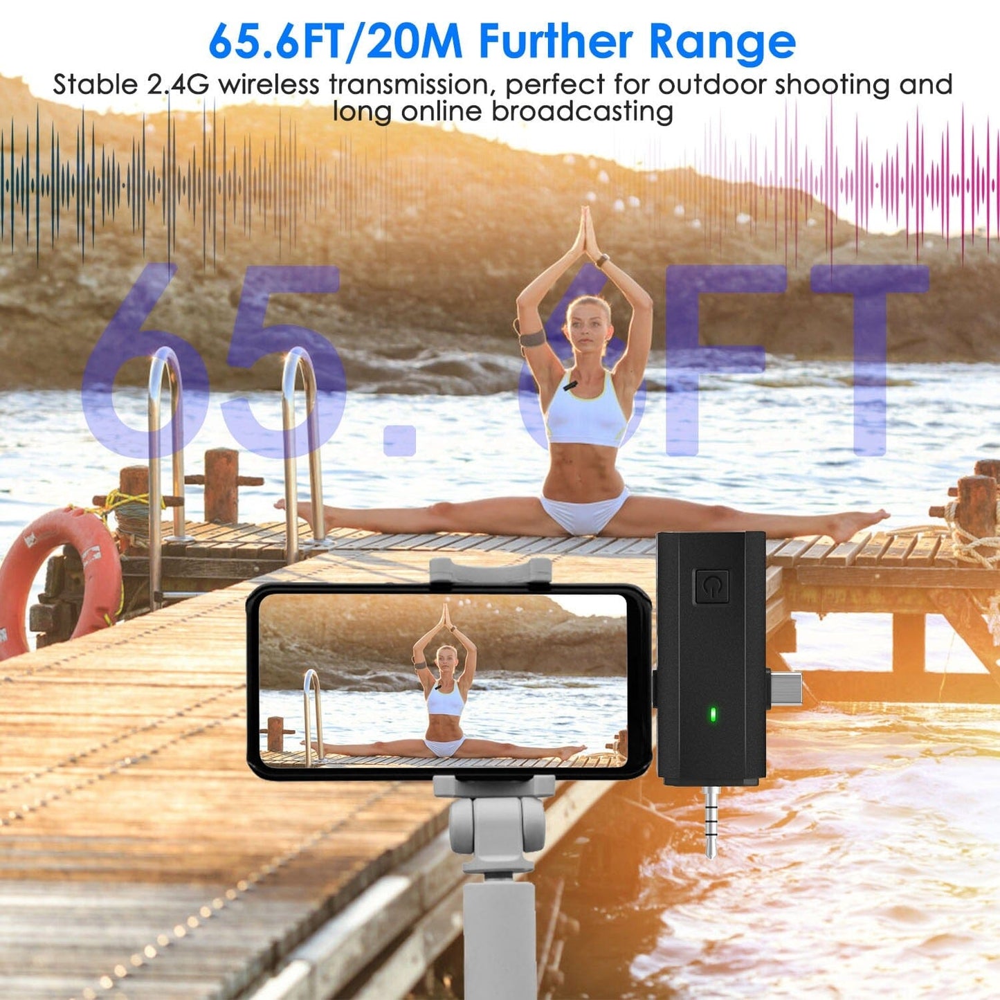 Skorter | 3-in-1 Wireless Clip Microphone Omnidirectional Noise Reduction Plug