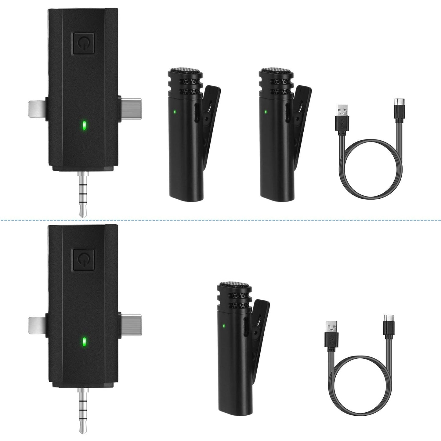 Skorter | 3-in-1 Wireless Clip Microphone Omnidirectional Noise Reduction Plug