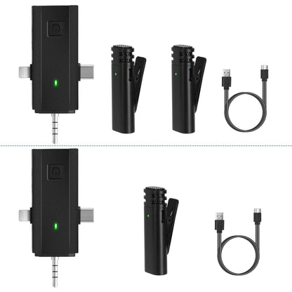 Skorter | 3-in-1 Wireless Clip Microphone Omnidirectional Noise Reduction Plug