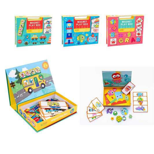 Skorter | 3-Pack: Children's Magnetic Puzzles Early Education Educational Toys