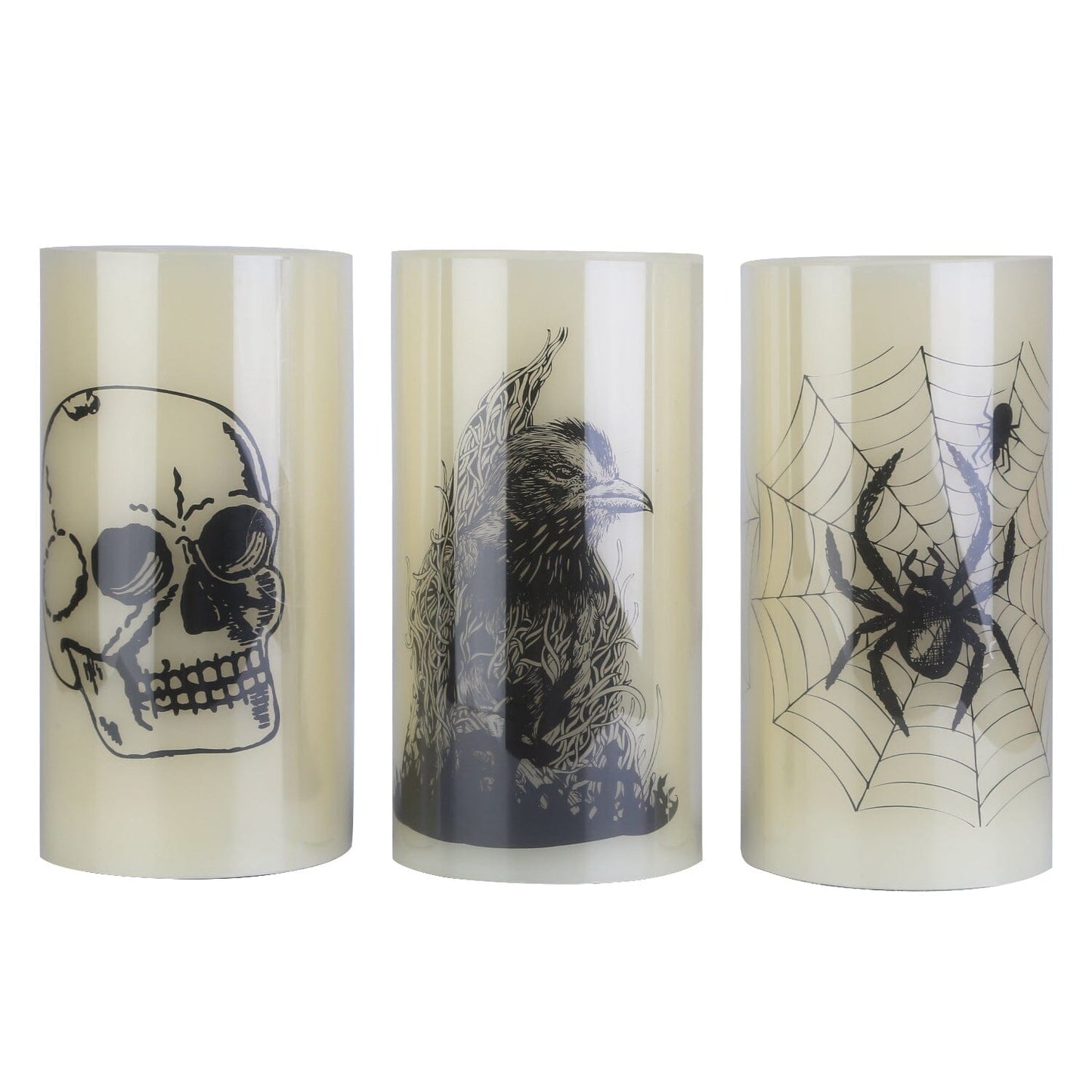 Skorter | 3-Pack: Halloween Battery-Powered Flameless Light with Timer Setting