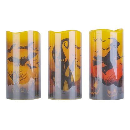 Skorter | 3-Pack: Halloween Battery-Powered Flameless Light with Timer Setting