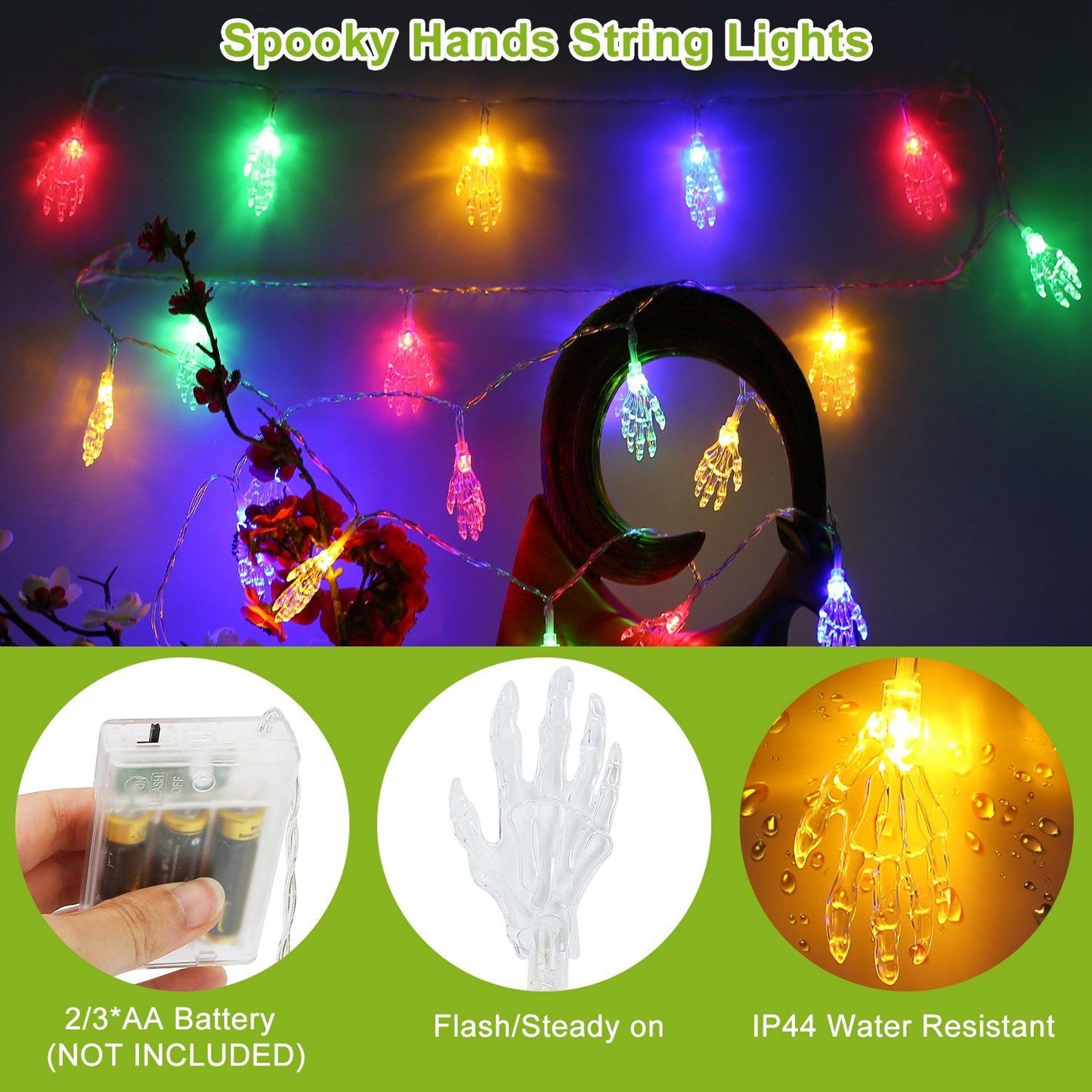 Skorter | 3-Pack: Halloween Light String Decorations