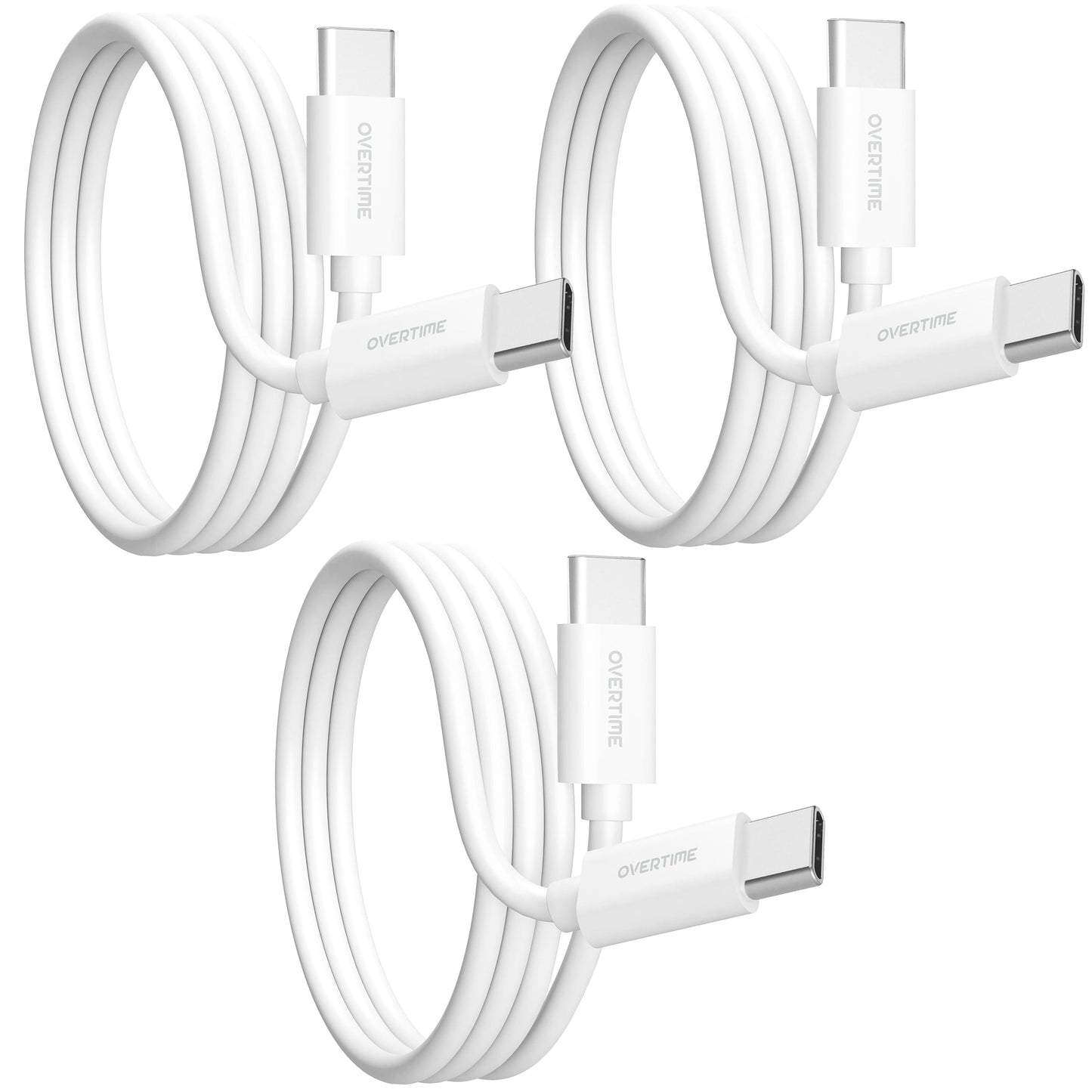 Skorter | 3-Pack: Overtime USB-C to USB-C charging cable