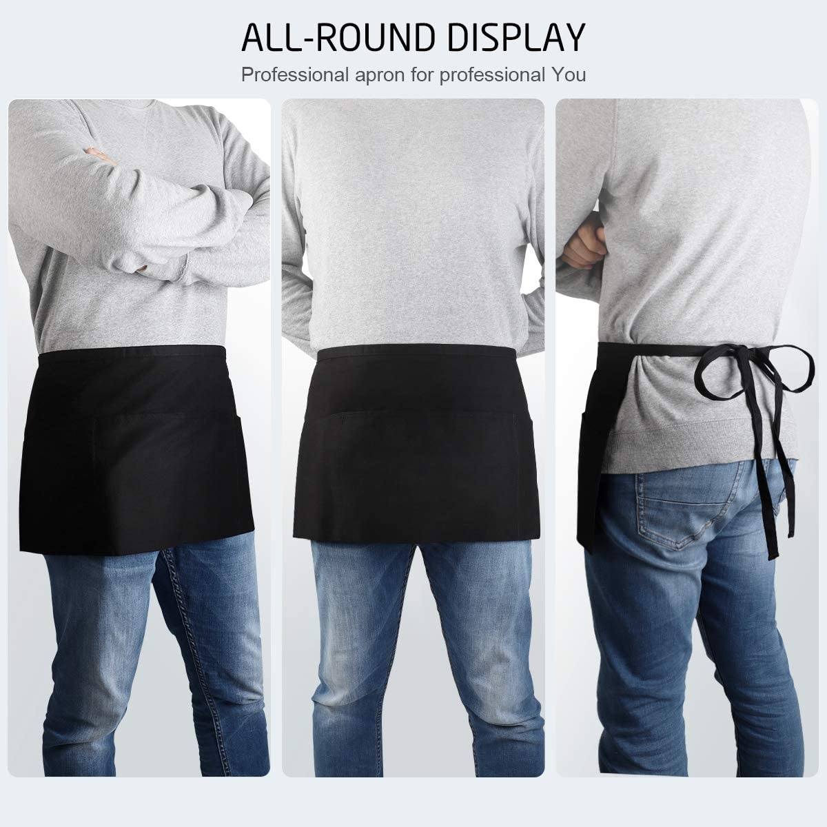 Skorter | 3-Pack: Syntus Serving Aprons with 3 Pockets