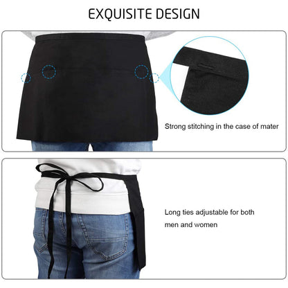 Skorter | 3-Pack: Syntus Serving Aprons with 3 Pockets