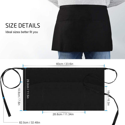 Skorter | 3-Pack: Syntus Serving Aprons with 3 Pockets