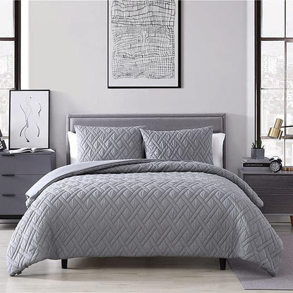 Skorter | 3-Piece: Embossed Quilted Larch Bedspread Set